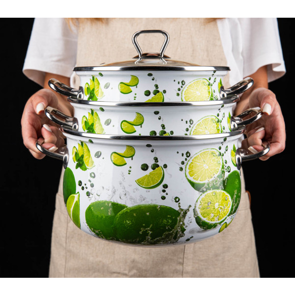 Фото - Кастрюля Gusto GT-T-122-LI Яркие лаймы Premium 22 см 5.1 л