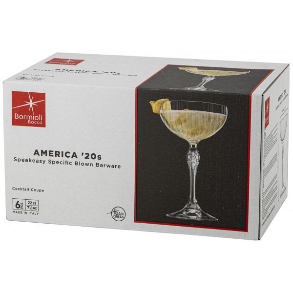 Фото - Набор бокалов Bormioli Rocco America'20s Cocktail 6x220 мл (122137BAU021990)