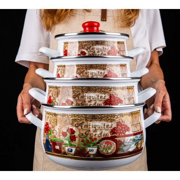 Фото - Кастрюля Gusto GT-T-118-FG Цветочный сад 18 см 3.1 л