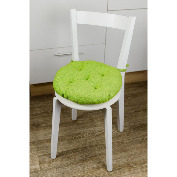 Фото - Подушка для стула Прованс CHENILLA салатовая D40 см (039026)