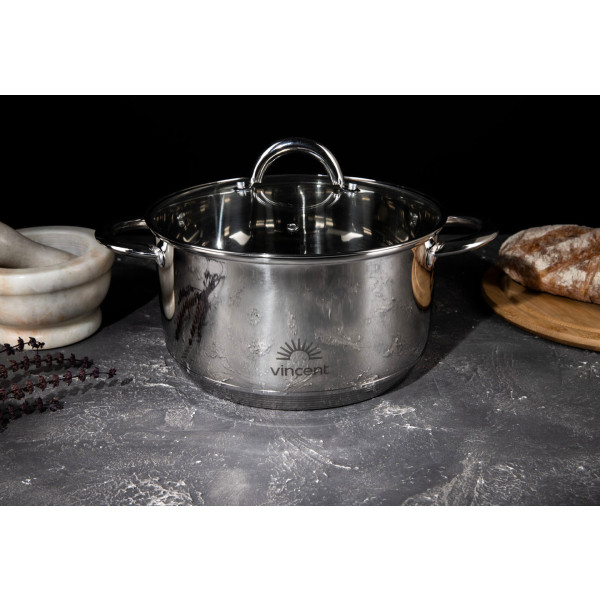 Фото - Кастрюля Vincent 24 см 6.1 л (VC-3167-24)