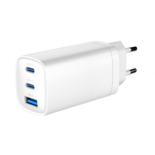Фото - Сетевое зарядное устройство Gembird USB-A+2 Type-C PD18W + QC3.0 27W (TA-UC-PDQC65-01-W) Фото - Сетевое зарядное устройство Gembird USB-A+2 Type-C PD18W + QC3.0 27W (TA-UC-PDQC65-01-W)