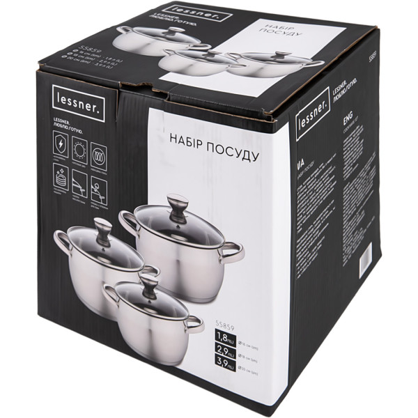 Фото - Набор посуды Lessner 55859 Apple 6 пр.