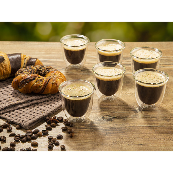 Фото - Набор стаканов с двойными стенками Delonghi DLSC300 Espresso 6 пр.