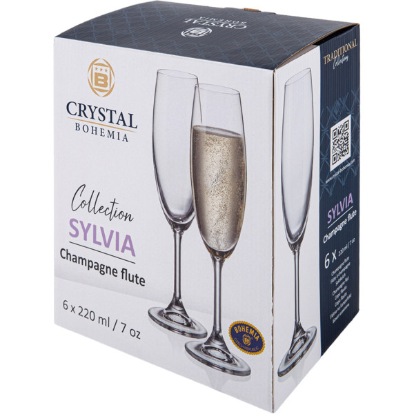 Фото - Набор бокалов Bohemia Sylvia 220 мл 6 шт. (b4S415)