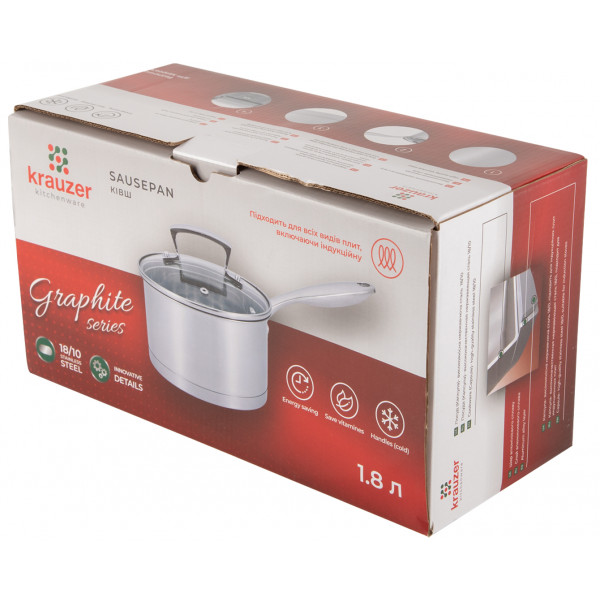 Фото - Ковш Krauzer Graphite 1.8 л 16 см (78310)