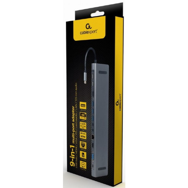 Фото - Хаб USB Cablexpert USB-C 9-in-1 (A-CM-COMBO9-01)