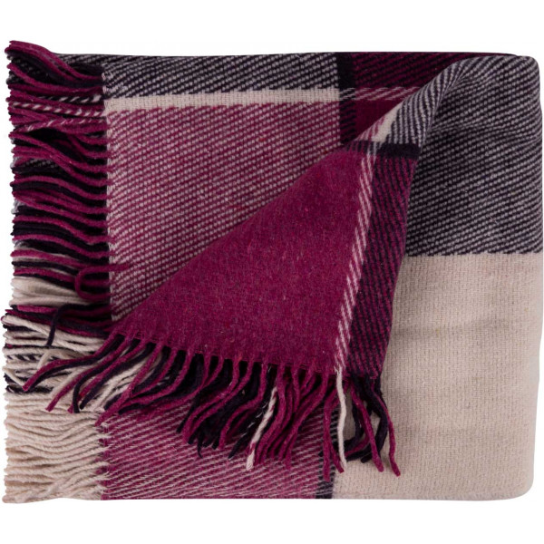 Фото - Плед двуспальный Vladi Эльф Liam бел-фуксия-слива 170х210