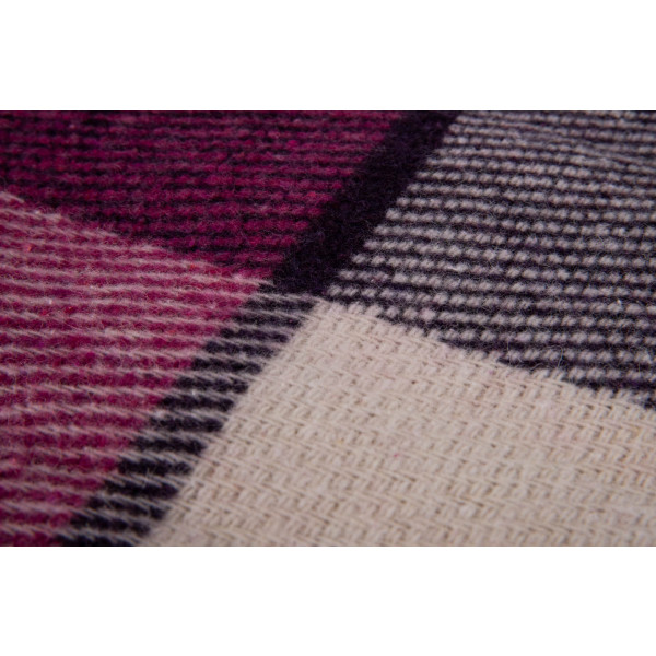 Фото - Плед двуспальный Vladi Эльф Liam бел-фуксия-слива 170х210