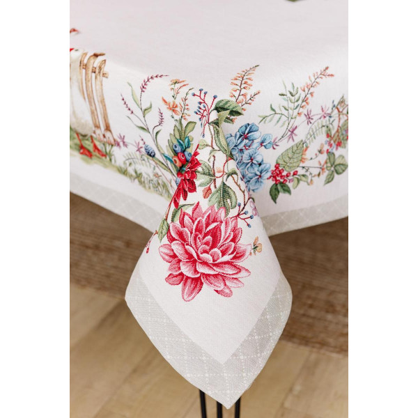 Фото - Скатерть прямоугольная Прованс Гуси 135х180 см (034097)