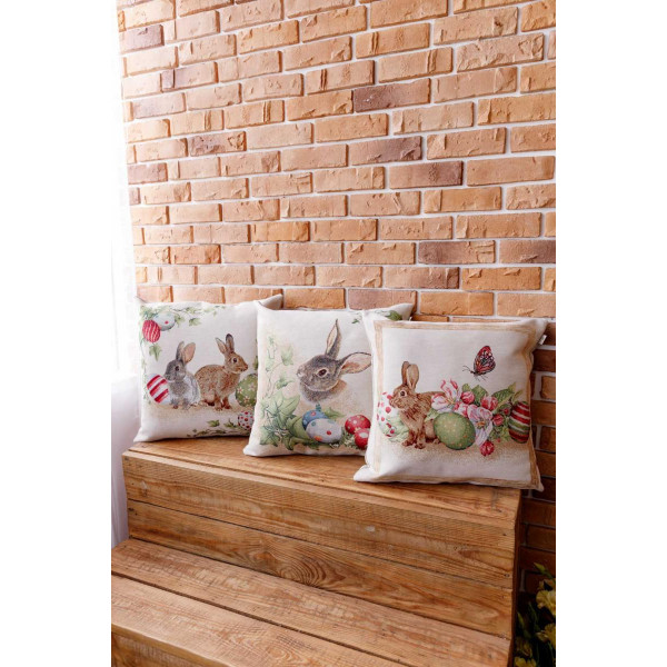 Фото - Подушка декоративная Прованс Пасхальная Веснянка Зайчик 45х45 см (034272)