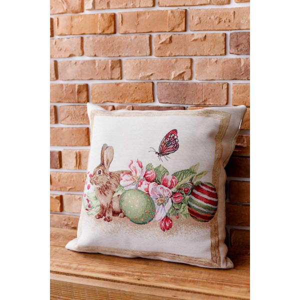 Фото - Подушка декоративная Прованс Пасхальная Веснянка Зайчик 45х45 см (034272)