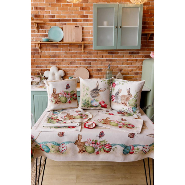 Фото - Подушка декоративная Прованс Пасхальная Веснянка Зайчик 45х45 см (034272)