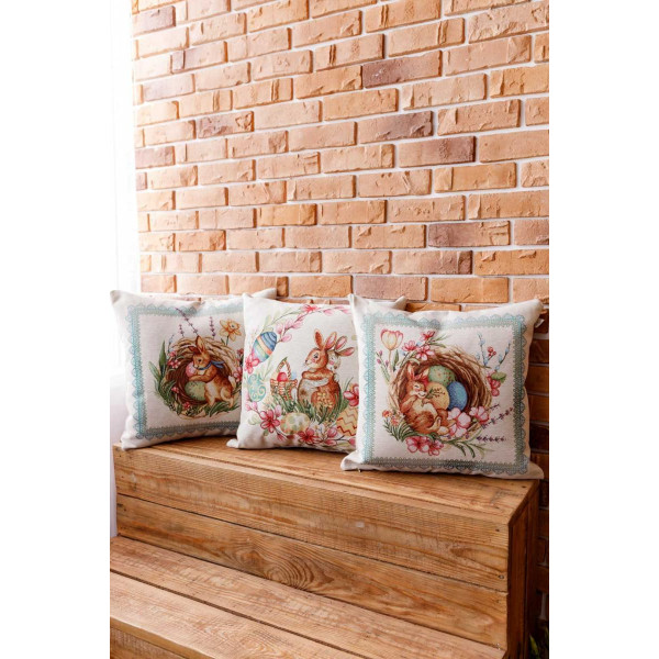 Фото - Подушка декоративная Прованс Пасхальная Злагода Зайчик 45х45 см (034258)