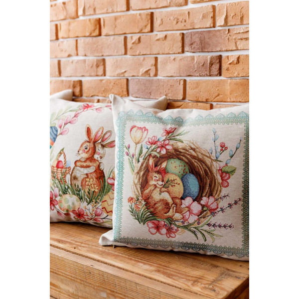 Фото - Подушка декоративная Прованс Пасхальная Злагода Зайчик 45х45 см (034258)