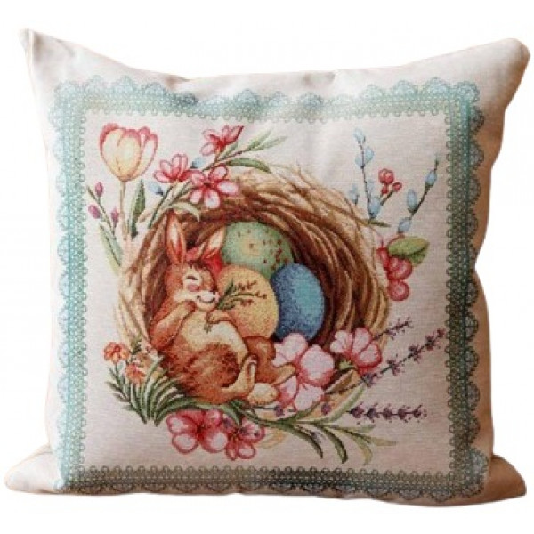 Фото - Подушка декоративная Прованс Пасхальная Злагода Зайчик 45х45 см (034258)