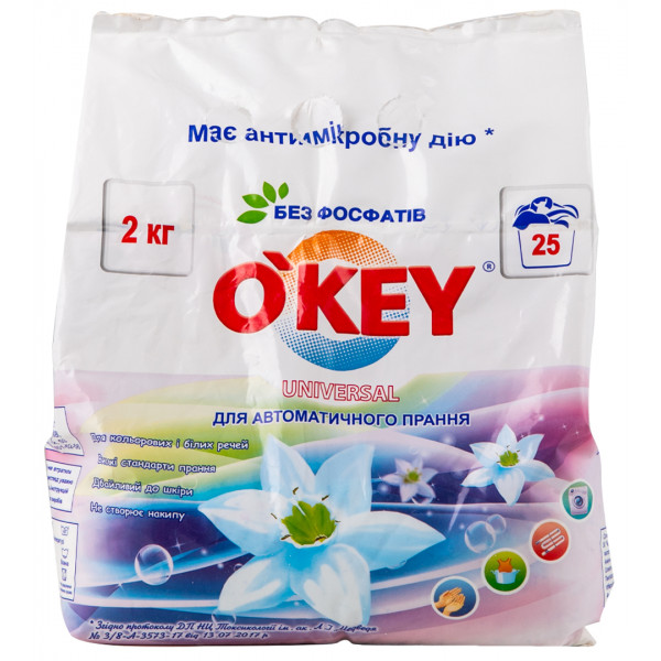 Фото - Стиральный порошок O'key Universal автомат, 2 кг