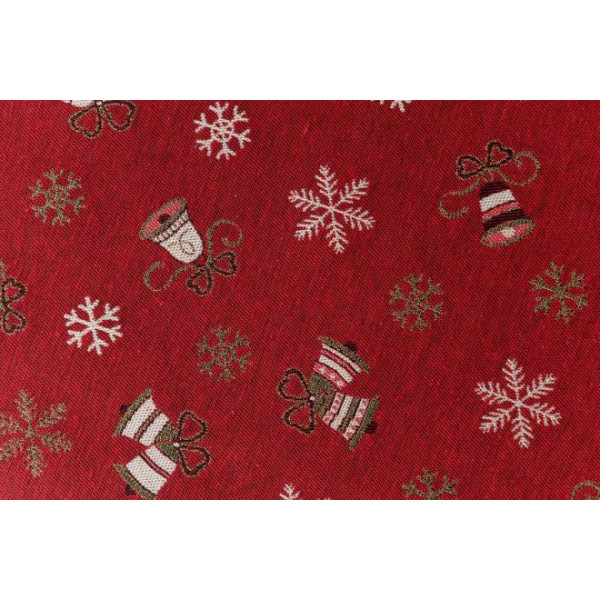 Фото - Скатерть круглая Прованс Колокольчики на красном D136 см (036868)