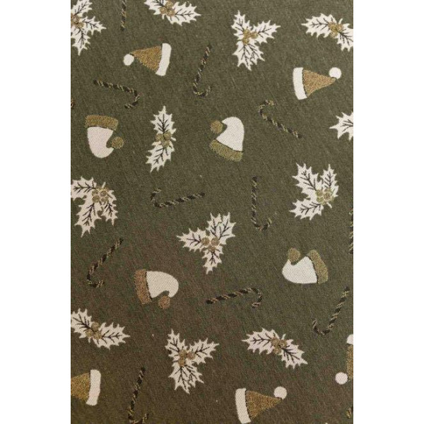 Фото - Скатерть раннер Прованс Шапочки на зеленом 40х180 см (036826)