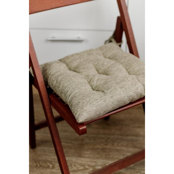 Фото - Подушка для стула Прованс CHENILLA серая 40х40 см (034855)