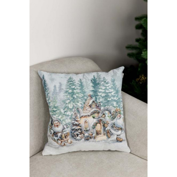 Фото - Подушка стандартная Прованс Сказочные гномы Салазки 45х45 см (038475)