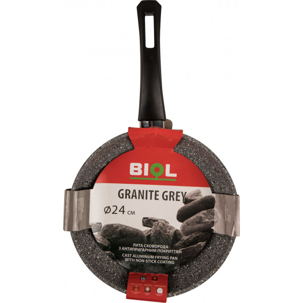 Фото - Сковорода универсальная Biol 24136Р Гранит Грей 24 см