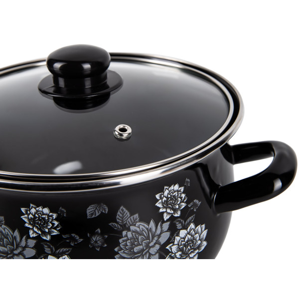 Фото - Кастрюля Gusto Лепестки ночи 5,1 л GT-T-122-LN