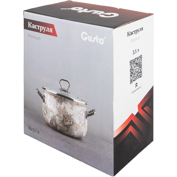 Фото - Кастрюля Gusto Пряженое молоко Premium 3,1 л GT-T-218-PM