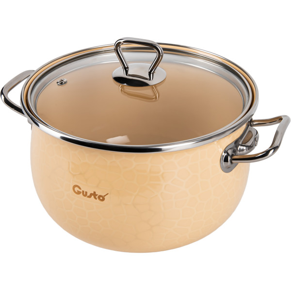Фото - Кастрюля Gusto GT-T-220-PM Пряженое молоко Premium 20 см 4 л
