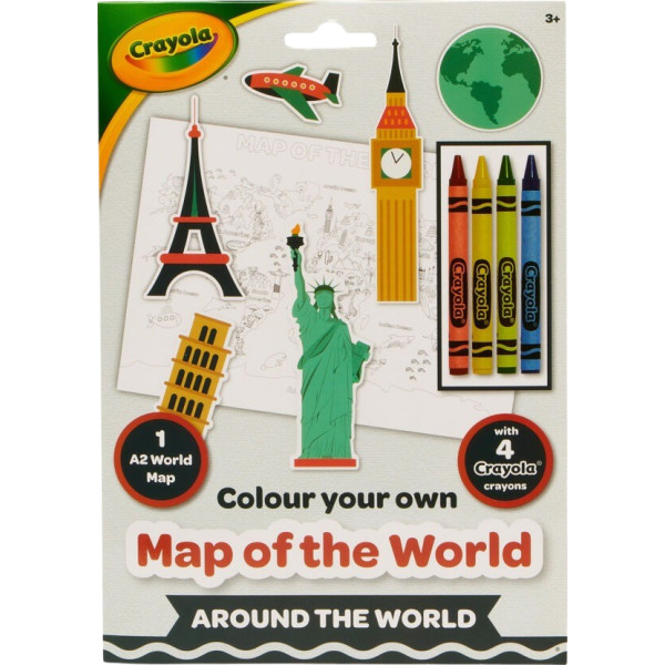Фото - Набор для рисования Crayola Карта мира: Вокруг Земли с карандашами (15693)