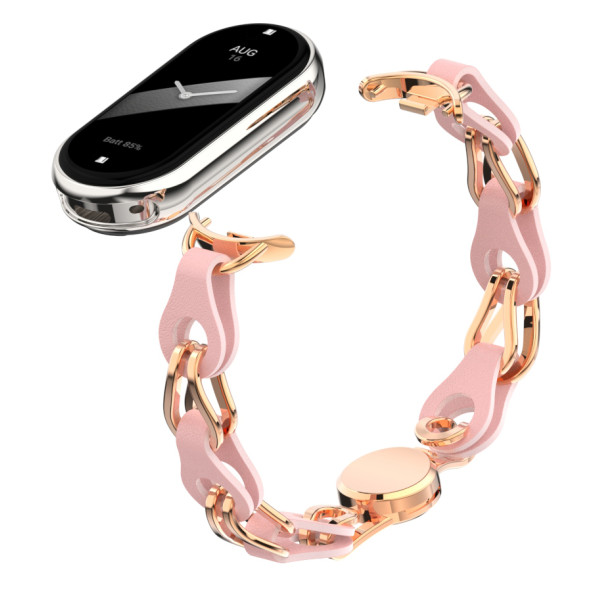 Фото - Ремешок для фитнес-браслета Armorstandart Chain Wristband for Xiaomi Smart Band 10/9/8 Pink (ARM86888)