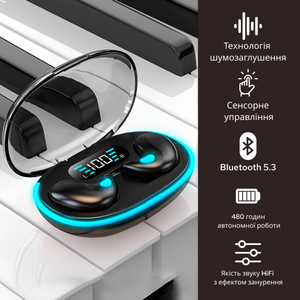 Фото - Наушники вкладыши беспроводные TWS INSPIRE M96 Black