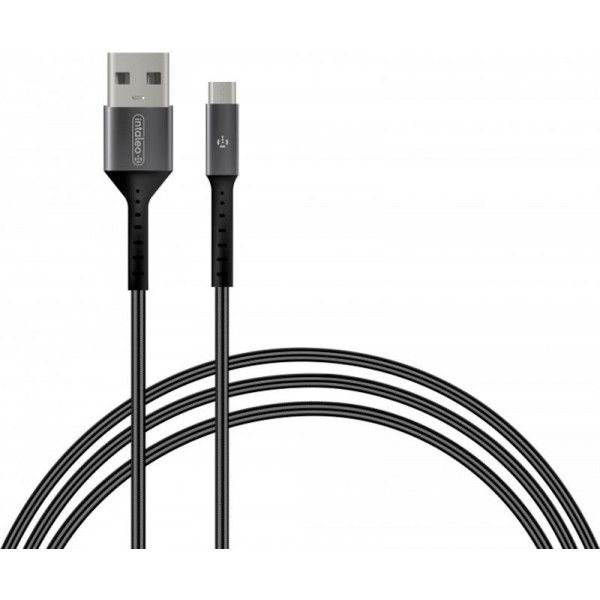 Фото - Кабель Intaleo CB0 USB-microUSB 1.2m Black/Grey (1283126495649)