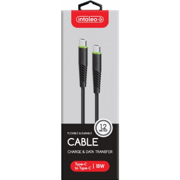 Фото - Кабель синхронизации данных Intaleo CBFLEXTT1 USB Type-C-USB Type-C 1.2 м Black (1283126504082)