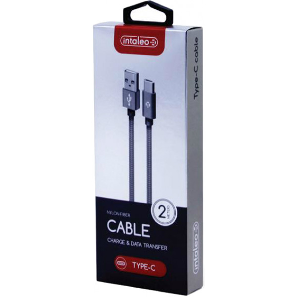 Фото - Уценка - Кабель синхронизации данных Intaleo CBGNYT2 USB-USB Type-C 2m Grey (1283126489143)