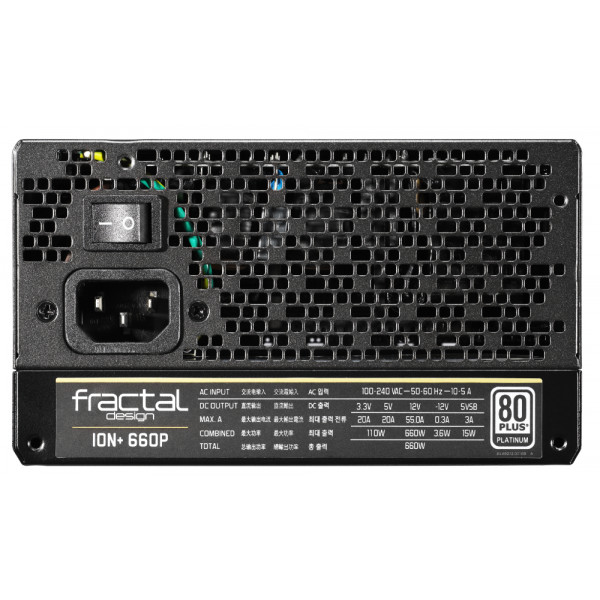 Фото - Блок питания для ПК Fractal Design ION+Platinum 660W (FD-PSU-IONP-660P-BK-EU)