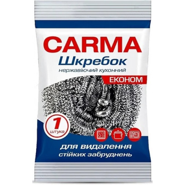 Фото - Губка для мытья посуды металлическая Carma 4823098414711
