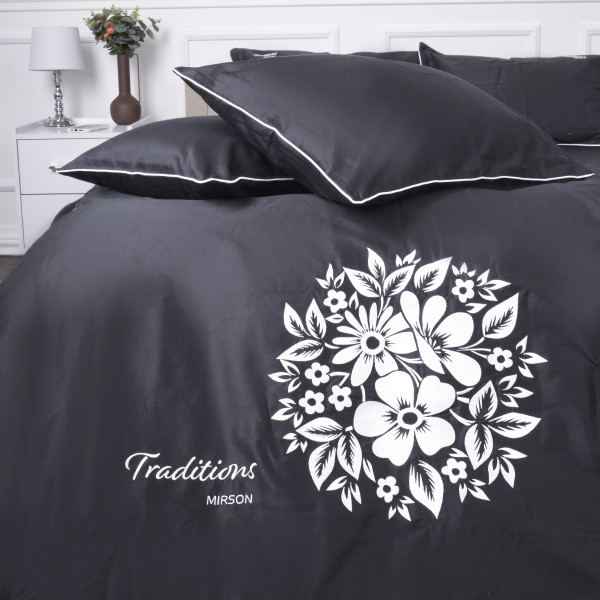 Фото - Наволочка MirSon 0240 Iron grey Traditions Сатин Elit Серая 70х70 см (2200010537819)