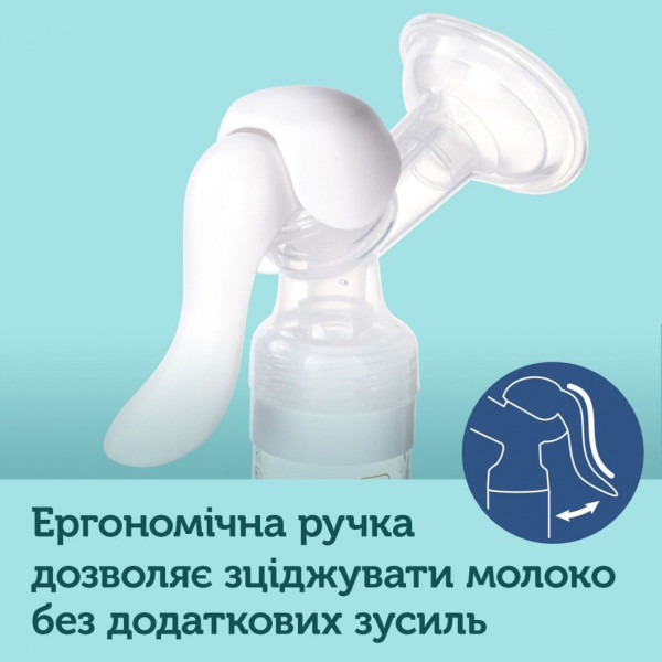 Фото - Механический молокоотсос Canpol babies Basic + одноразовые лактационные прокладки для грудей 30 шт. в подарок (2000021976429)