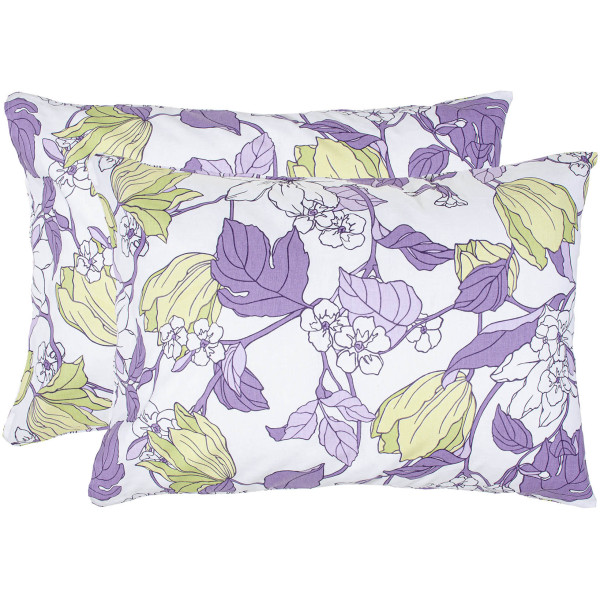 Фото - Наволочка Home Line Бязь Щ140 ВЕСЕННИЙ ВЕЧЕР сиренево-зеленый 50х70 2 шт. (174441)
