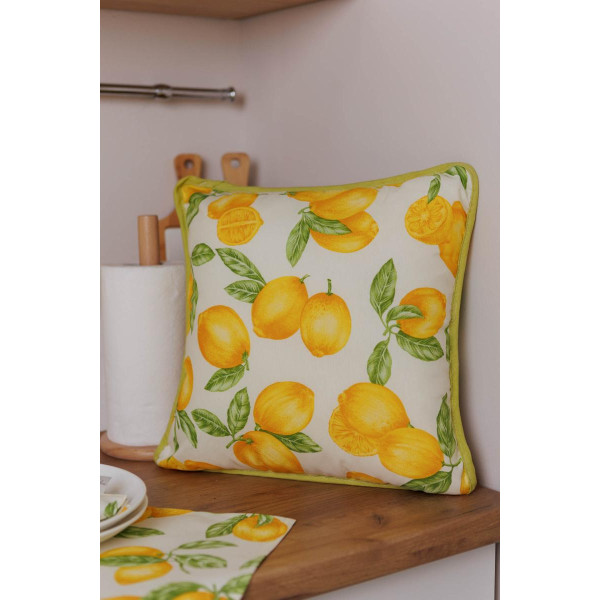 Фото - Подушка декоративная Прованс Лимончики 40х40 см (043223)