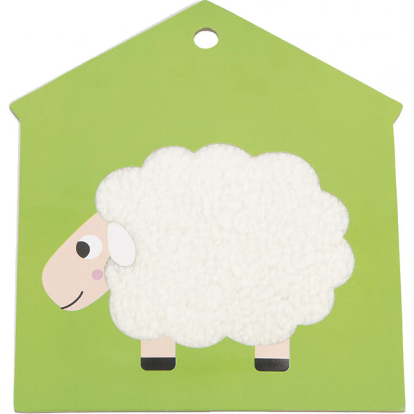 Фото - Книжка-игрушка Janod Тактильные карточки Ферма (J02692)