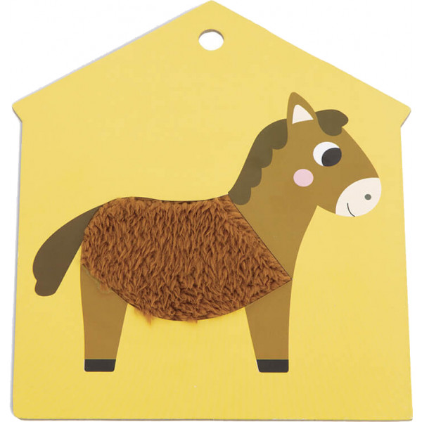 Фото - Книжка-игрушка Janod Тактильные карточки Ферма (J02692)