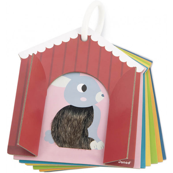 Фото - Книжка-игрушка Janod Тактильные карточки Ферма (J02692)