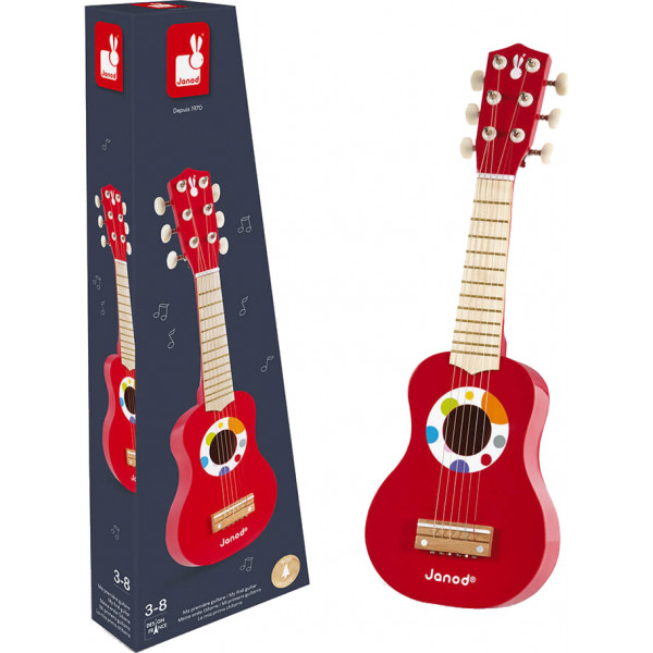 Фото - Гитара Janod Моя первая Красная (J07628) Фото - Гитара Janod Моя первая Красная (J07628)