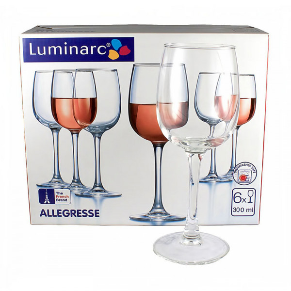Фото - Набор бокалов для белого вина Luminarc Allegresse 6 шт (300 мл) J8164/1