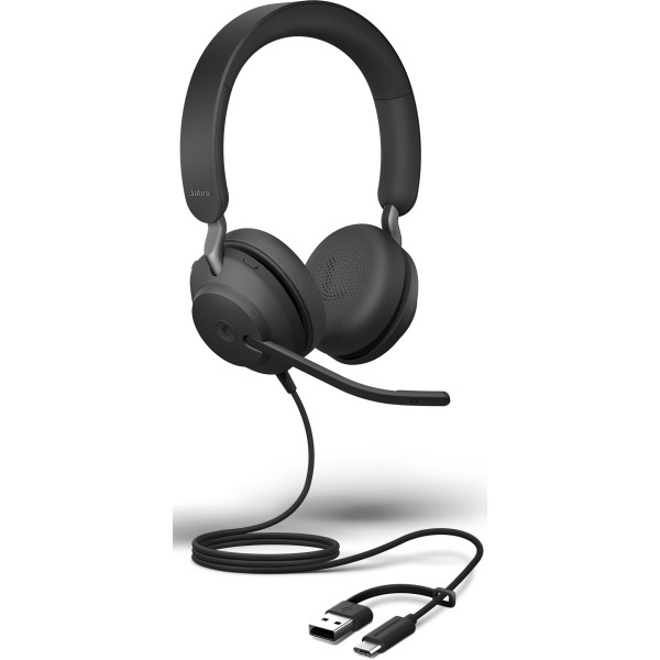 Фото - Наушники накладные проводные Jabra Evolve2 40 SE USB-C MS Stereo (24189-999-899) Фото - Наушники накладные проводные Jabra Evolve2 40 SE USB-C MS Stereo (24189-999-899)