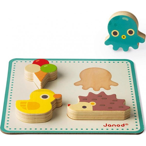 Фото - Настольная игра Janod Лото. Изучаем формы (J05318)