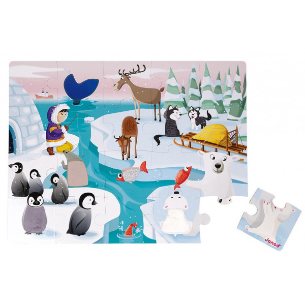 Фото - Пазлы (3-4 года) Janod Жизнь на льду 20 эл. (J02773)
