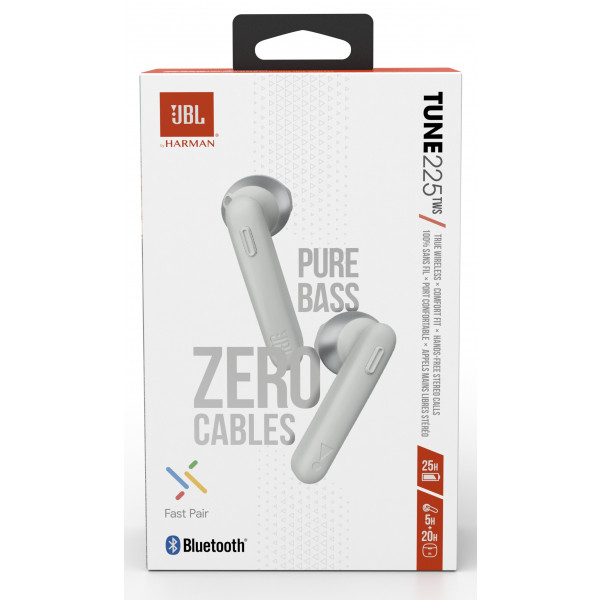 Фото - Наушники вкладыши беспроводные TWS JBL T225TWS White (JBLT225TWSWHT)